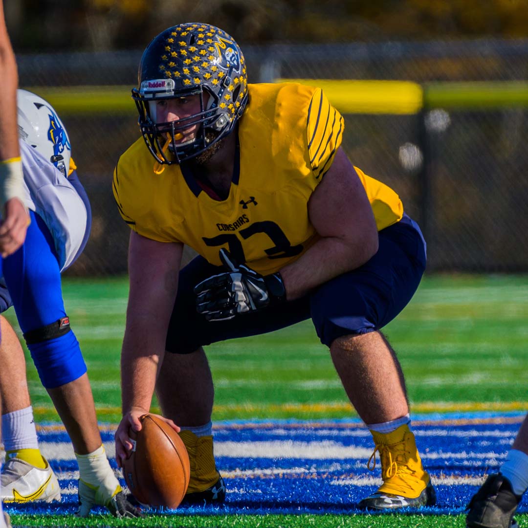 Our center Andrew Paulus of <a href="/CorsairFootball/">UMass Dartmouth Football</a> was named to the <a href="/mascacsports/">MASCAC</a> Football Sportsmanship Team🏴‍☠️

#CorsairCrew