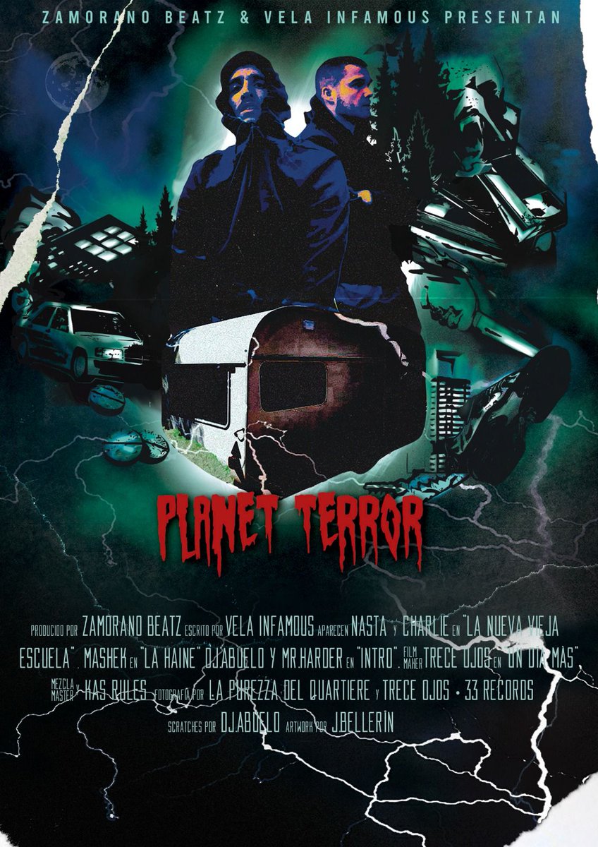 Amor eterno a mi hermano @Zamoranobeatz1 

El es el cerebro de todo esto y el culpable de que un proyecto que estaba casi en el olvido, acabe siendo una realidad.

PLANET TERROR