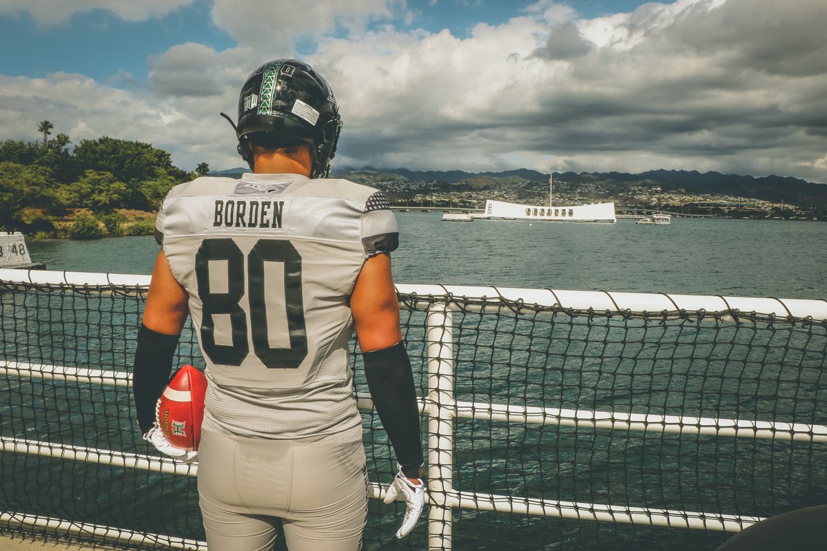 HawaiiFootball's tweet photo. Today is a day of remembrance and respect, as it's the 80th anniversary of Pearl Harbor. Earlier this season we dawned these battleship gray uniforms to honor the day that will live in infamy. 

#WinEveryDay https://t.co/wUNxvMIxlv