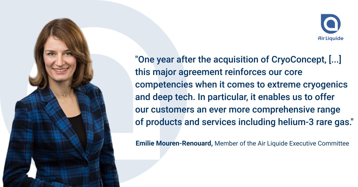 [PR] #AirLiquide enters a long-term partnership with <a href="/LaurentisEnergy/">Laurentis</a> to secure its supply of helium-3.🤝 It enables to reach temperatures close to absolute zero, notably used in quantum computing. ➡ en.media.airliquide.com/news/air-liqui…