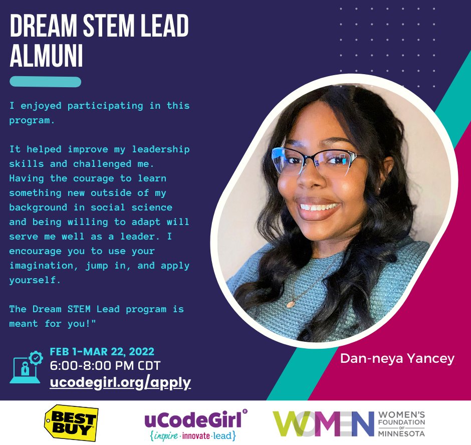 Best Buy, the Women's Foundation of Minnesota, &amp; uCodeGirl are bringing you a great opportunity in live, interactive, &amp; female tech mentor-supported tech entrepreneurship training to build your digital agency. Apply at ucodegirl.org/apply
#CS4ALL #WomenInTech #CSEdWeek2021
