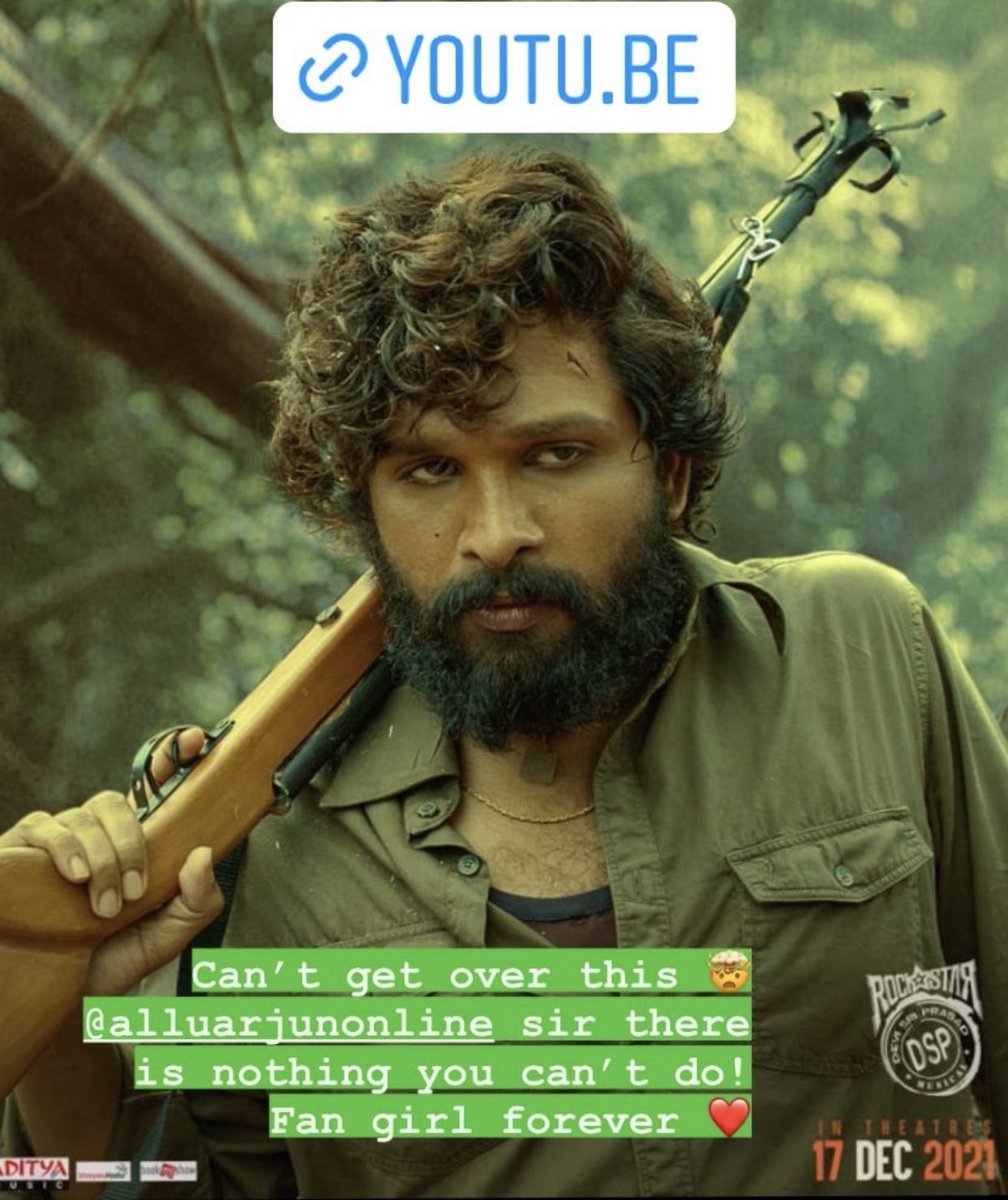 TeamAATE's tweet photo. . @Ishmenon about #PushpaTrailer 🔥

mentioned as “Fan Girl Forever” 🤩
@alluarjun   ||   #Pushpa | #PushpaTheRiseOnDec17 https://t.co/QATP7T7DEd