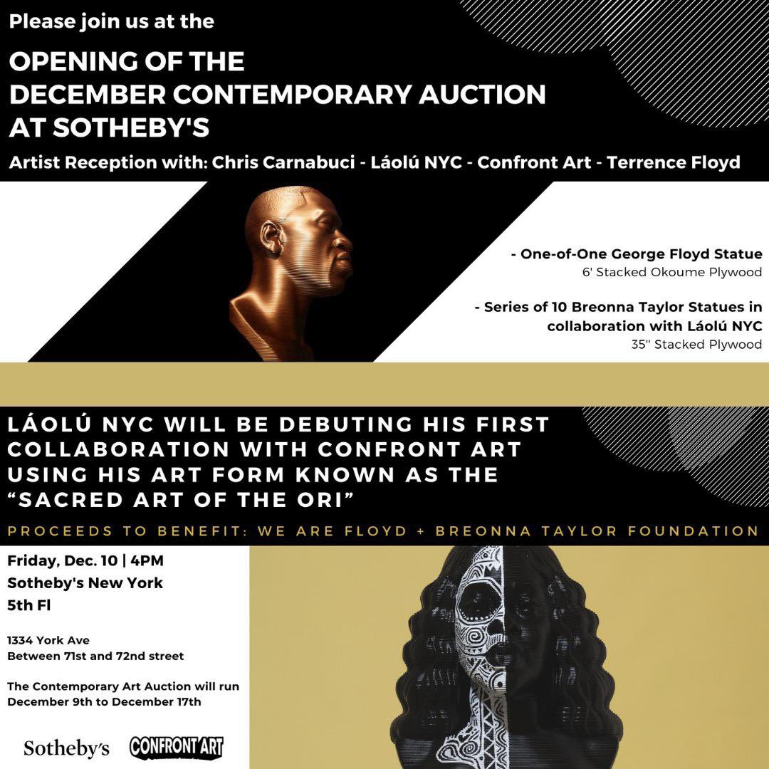 shentong's tweet photo. Hey all, please come to Chris’s opening at Sotheby’s at 4pm on Friday. Proud to support these special and magnificent sculptures that were displayed in Brooklyn and in #UnionSquare along with #johnlewis bust.  Congratulations to Paula Ennis Carnabuciand to Chris Carnabuci. https://t.co/ryKT5Q7voU