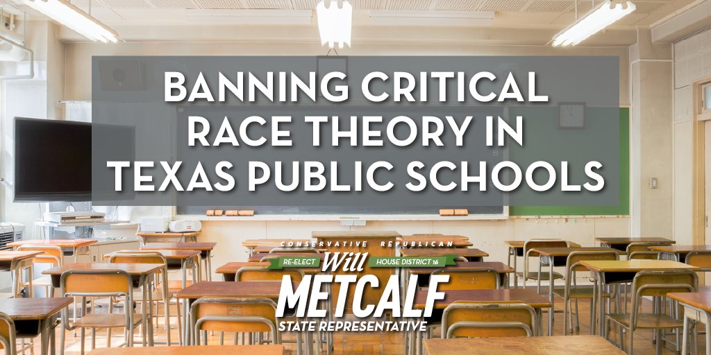 I joint-authored HB 3979 to ban Critical Race Theory (CRT) from Texas public schools and to get the focus off indoctrination and back on education. Divisive, un-American ideas like CRT have no place in our country and certainly not in our classrooms.