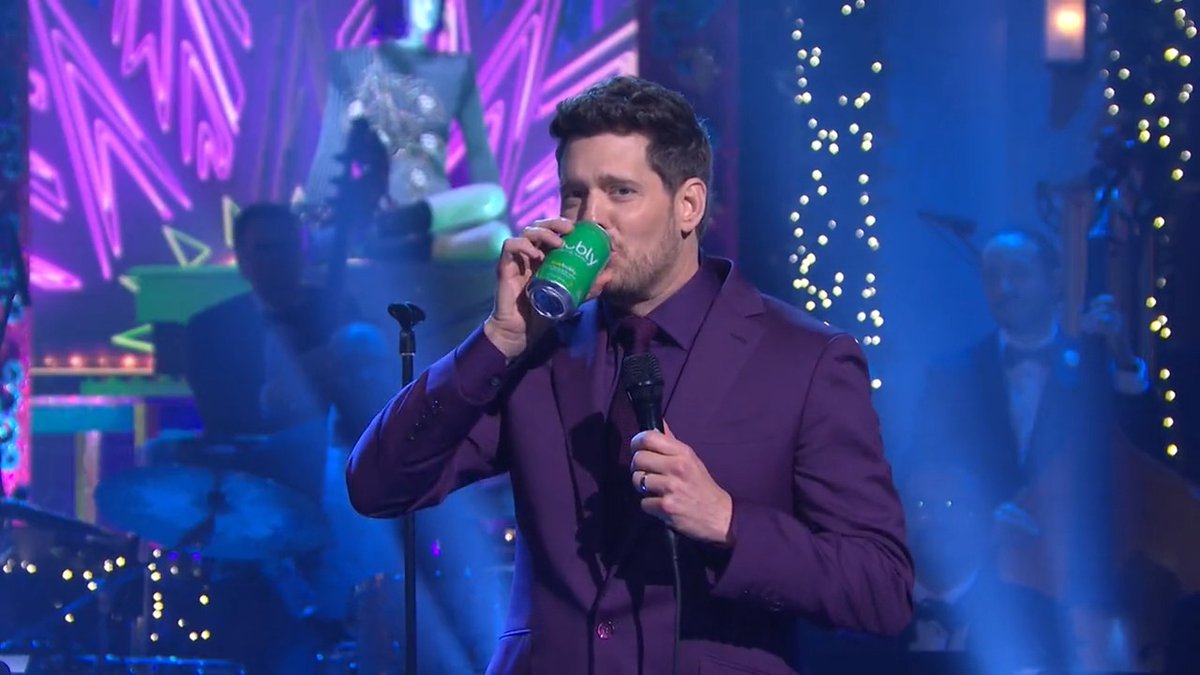 Cheers to a night of holiday magic. ✨ Watch @michaelbuble's #ChristmasInTheCity on @PeacockTV. In partnership with @bublywater.