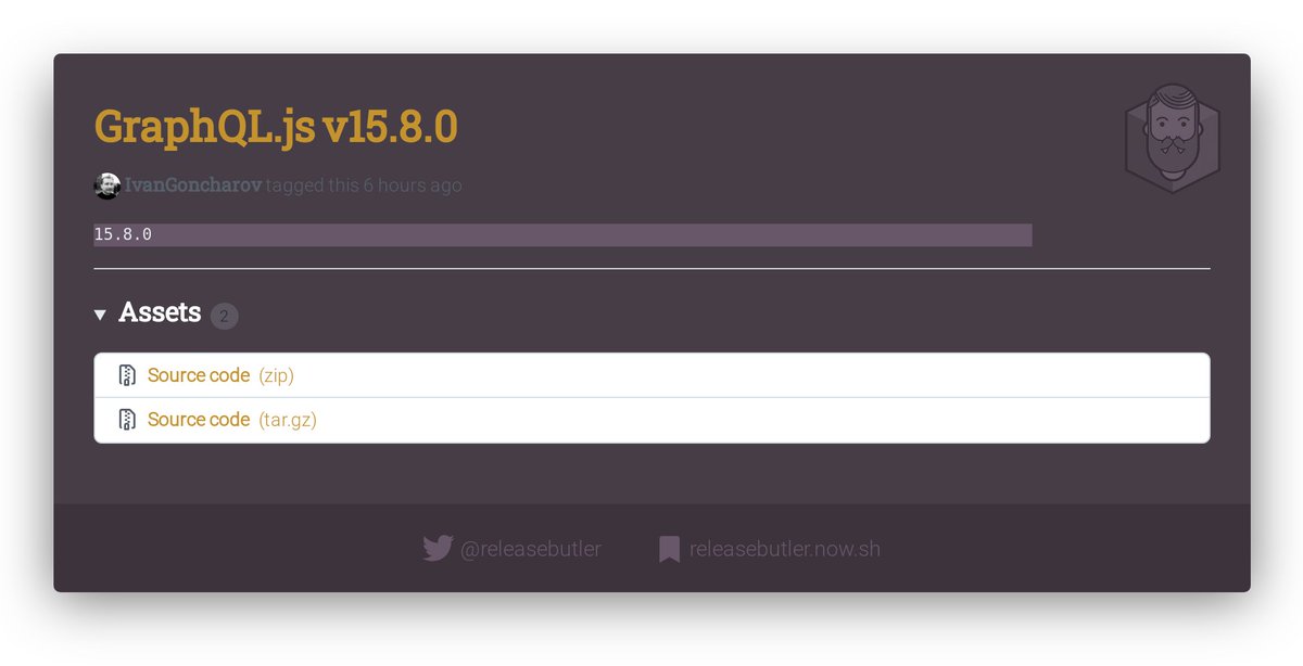 releasebutler's tweet image. 🔥 New GraphQL.js Release 🚀
  
📦 v15.8.0 
✨ FEATURE RELEASE 🎉🎉
🏷️ #graphql #graphqljs #api #javascript #release #changelog #releasebutler
🔗 github.com/graphql/graphq…