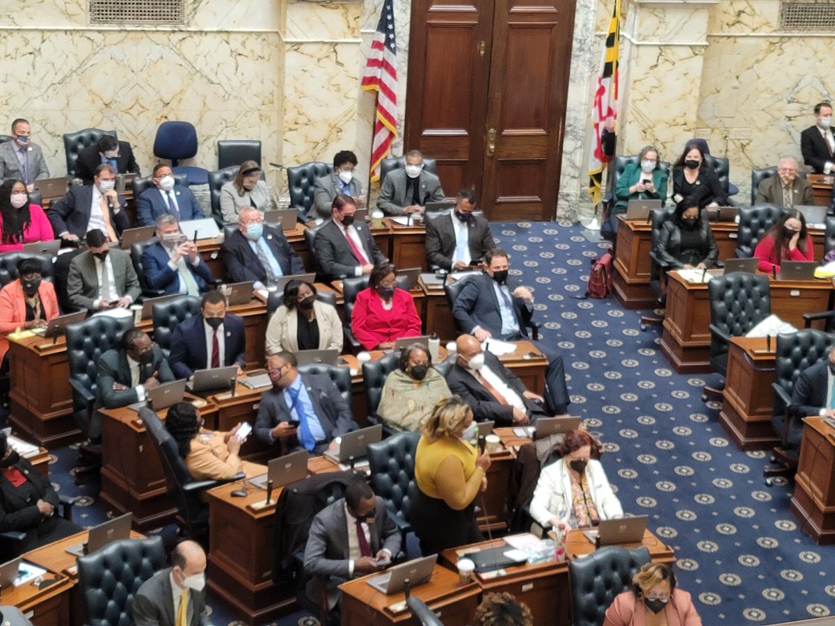 This bill is about Maryland NOT profiting off of incarceration of Black and brown bodies. Period.  @WanikaFisher speaking on the floor re: #DignityNotDetention 😍