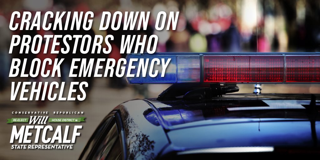 Last year, we saw protestors block ambulances from reaching emergency room entrances, preventing innocent people from receiving urgent medical attention. I co-authored and passed legislation to make this a crime. Recklessly endangering the lives of others is not acceptable.