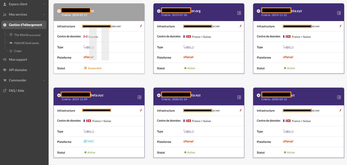 PlanetHosterLV's tweet image. 🎉 Hosting Management v2 🎉
L&apos;interface est plus rapide et plus épurée avec une multitude de fonctionnalités. 🧹💻⚙️
Coming Soon HybridCloud N0C. 🙌
Déjà client HybridCloud? Vous pouvez reserver votre place sur la beta =&amp;gt; beta@planethoster.info ✅