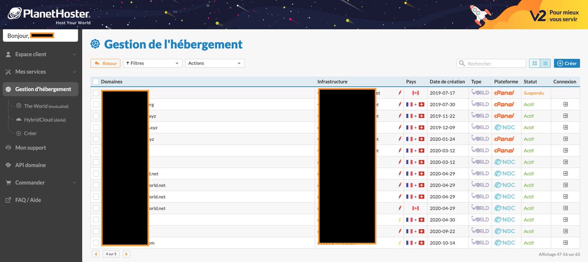 PlanetHosterLV's tweet image. 🎉 Hosting Management v2 🎉
L&apos;interface est plus rapide et plus épurée avec une multitude de fonctionnalités. 🧹💻⚙️
Coming Soon HybridCloud N0C. 🙌
Déjà client HybridCloud? Vous pouvez reserver votre place sur la beta =&amp;gt; beta@planethoster.info ✅