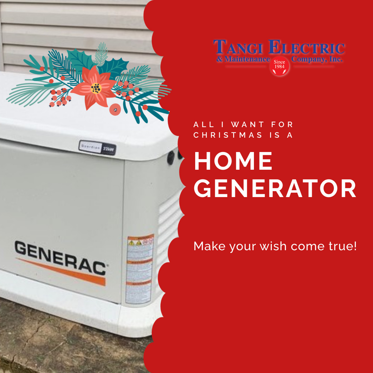 co_tangi's tweet image. All I want for Christmas is a HOME GENERATOR. The perfect gift that will keep on giving for years to come. #generators #electrcians #giftideas