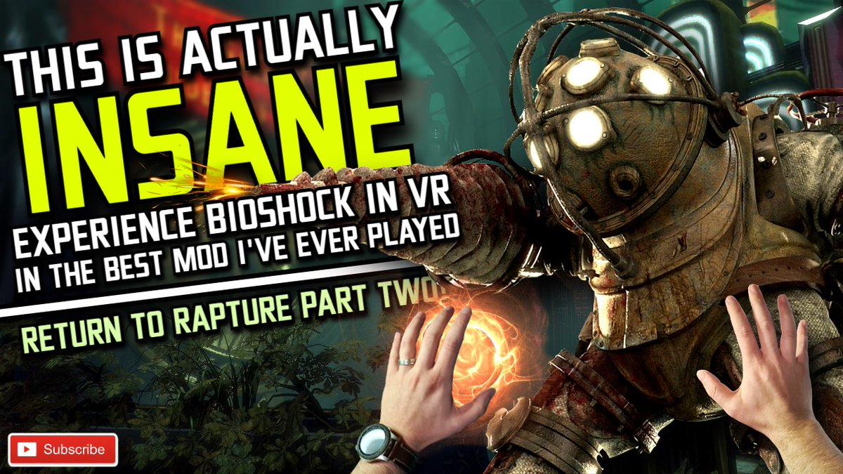 BeardoBenjoYT's tweet photo. Now I know using "INSANE" in thumbnails is the universal sign for clickbait BUT this genuinely is INSANE!
Return to Rapture part 2 is the Bioshock VR game I've always dreamed of, the work these modders are doing is absolutely mind blowing 🤯♥️
https://t.co/xjF8Vmedjz https://t.co/7SmjtZWssh