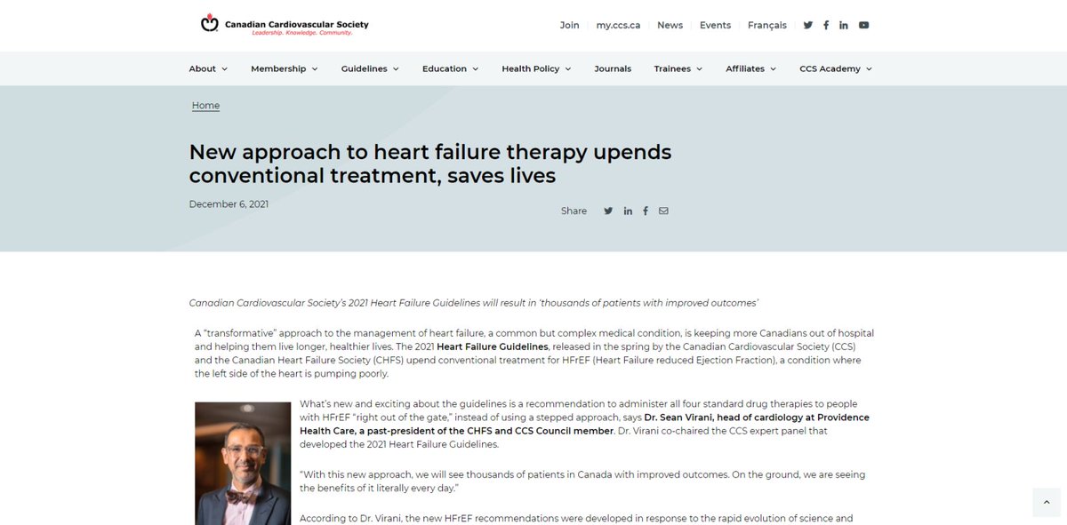 CCS (@scc_ccs) on Twitter photo The 2021 Heart Failure Guidelines offer a “transformative” approach to the management of HF… read more about how the updated guidelines will result in thousands of patients with improved outcomes here: ccs.ca/news/new-appro… (featuring <a href="/DktrV/">Sean Virani</a>, Dr. Simon Kouz & Rody Pike) The 2021 Heart Failure Guidelines offer a “transformative” approach to the management of HF… read more about how the updated guidelines will result in thousands of patients with improved outcomes here: ccs.ca/news/new-appro… (featuring <a href="/DktrV/">Sean Virani</a>, Dr. Simon Kouz & Rody Pike)