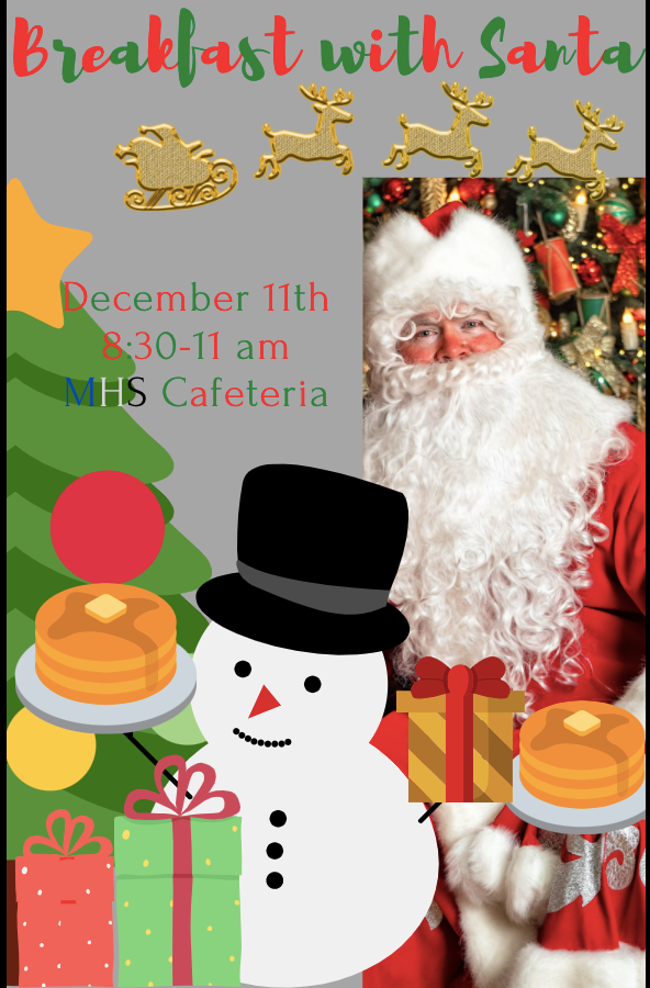 Please join MHS Key Club for Breakfast with Santa on Saturday, December 11 in the Cafeteria. 

Enjoy Fun Pancakes, Activities, Crafts &amp; Santa!

Only $5 at the door.