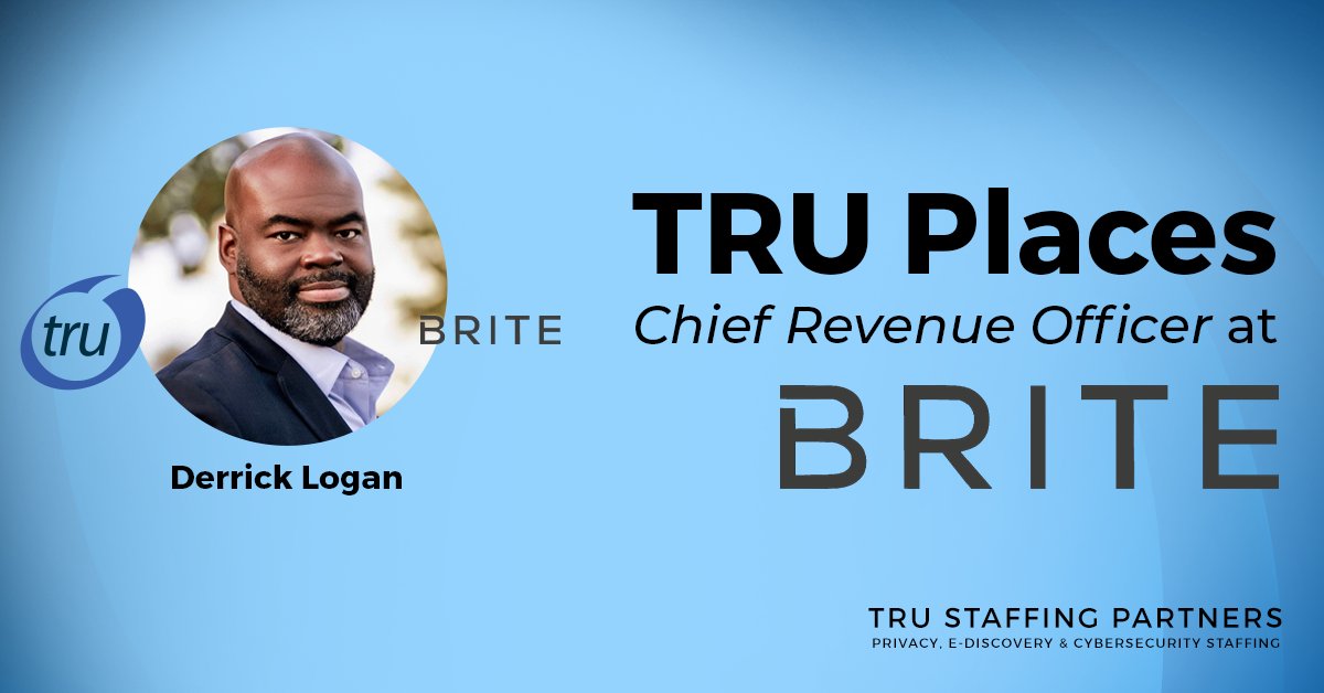 TRU is proud to announce the successful placement of Derrick Logan as BRITE's new Chief Revenue Officer.

#pressrelease #placement #hired https://t.co/9duD6YLdUF https://t.co/QOLOKZsyA4