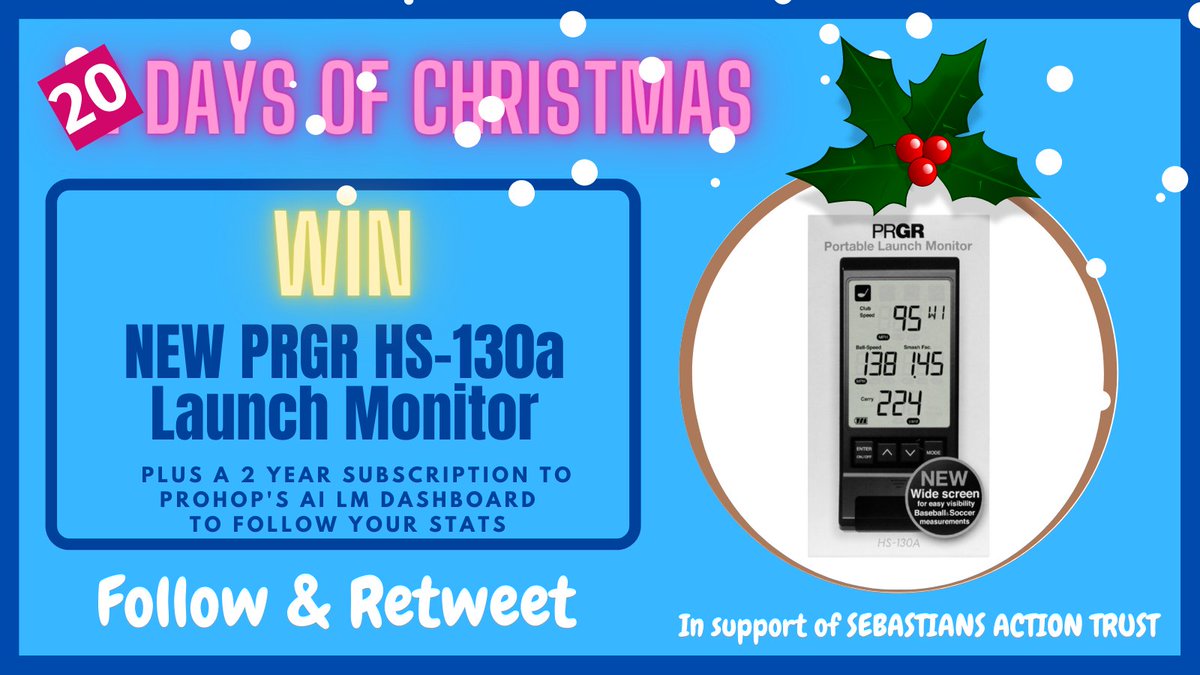 Ed Kemp (@charles_n_eddy) on Twitter photo 🎄20 days of Xmas : Day 7🎄
Today’s prize is:
📊PRGR Launch Monitor from <a href="/CogsMachine/">COGSmachine</a>
📊2yr subscription 2 ProHop Launch Monitor Dashboard
To ENTER
🔁FOLLOW ME, <a href="/CogsMachine/">COGSmachine</a> & RETWEET
Donations welcome, not needed 4 entry 🥰
justgiving.com/fundraising/ma…
THANK U & GOOD LUCK ☺️👍 🎄20 days of Xmas : Day 7🎄
Today’s prize is:
📊PRGR Launch Monitor from <a href="/CogsMachine/">COGSmachine</a>
📊2yr subscription 2 ProHop Launch Monitor Dashboard
To ENTER
🔁FOLLOW ME, <a href="/CogsMachine/">COGSmachine</a> & RETWEET
Donations welcome, not needed 4 entry 🥰
justgiving.com/fundraising/ma…
THANK U & GOOD LUCK ☺️👍