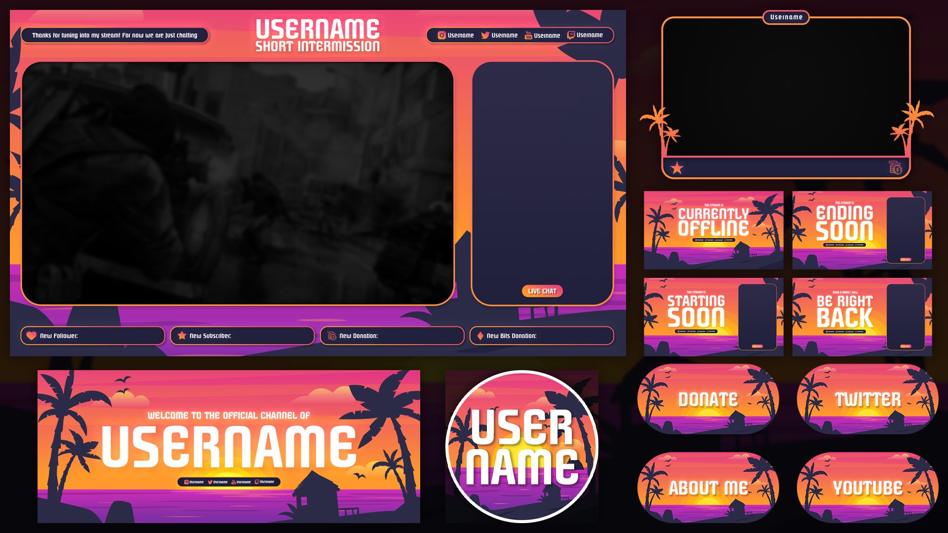 Just Chatting Overlays for Twitch and  Streamers