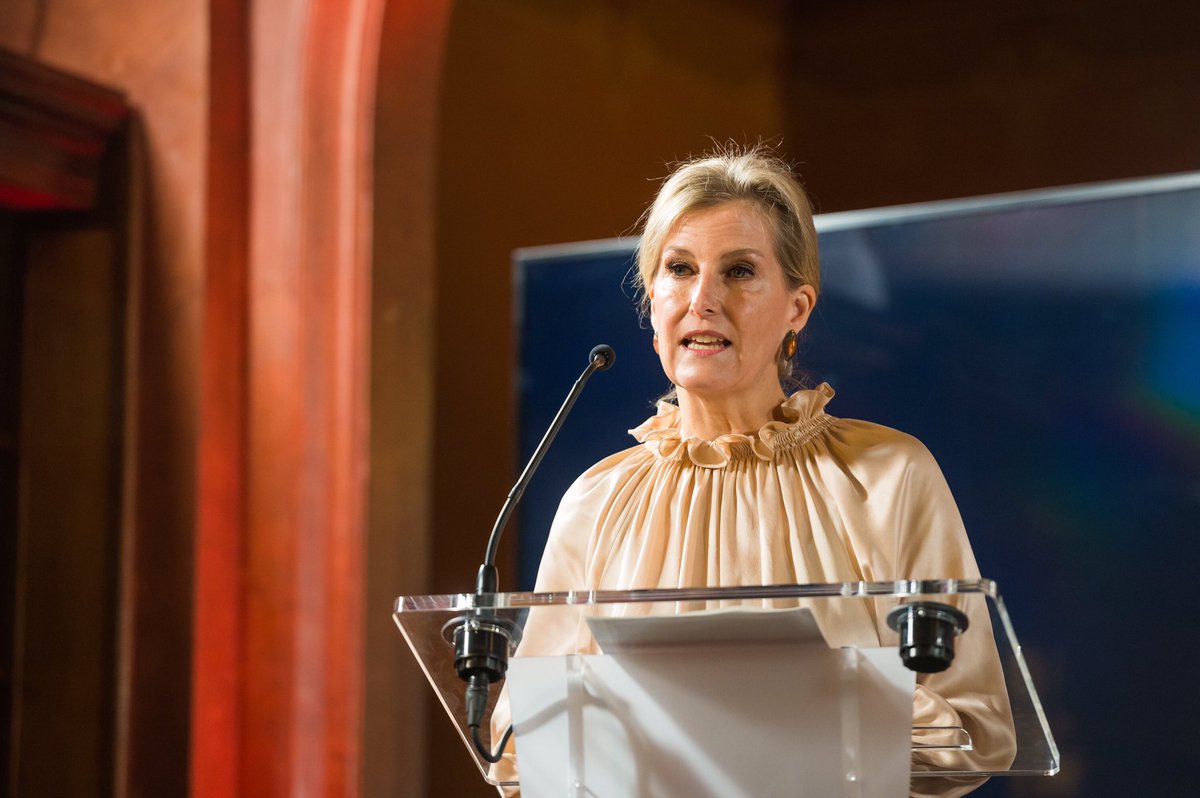 RoyalFamily's tweet photo. The Countess of Wessex is visiting Brussels as Patron of the @NSPCC. 

Today, she spoke at the @childmanifesto event on tackling Child Sexual Exploitation and Abuse (CSEA).

HRH also visited @ChildFocusFR, who work to protect children both physically, and online. https://t.co/2j0uaRO6pa