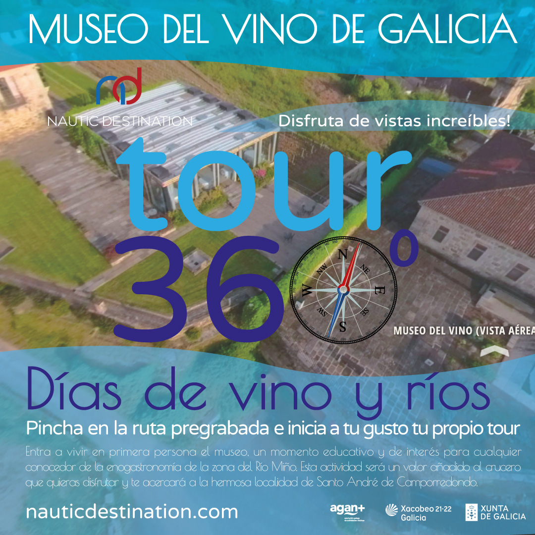 Para los amantes del #vino ¿Qué os parece disfrutar de una visita a su #museo? 🍇👇
¡Y no te sorprendas al entrar! 🤗
Tenemos muy controladas las #vistasaéreas 🤓
…-actividades-nauticas.vr-360-tour.com/e/wWsBeTHT1QQ/… 
#Turismo #Galicia #cultura #náutica #turismo #río #Miño #SantoAndrédeCamporredondo #vino