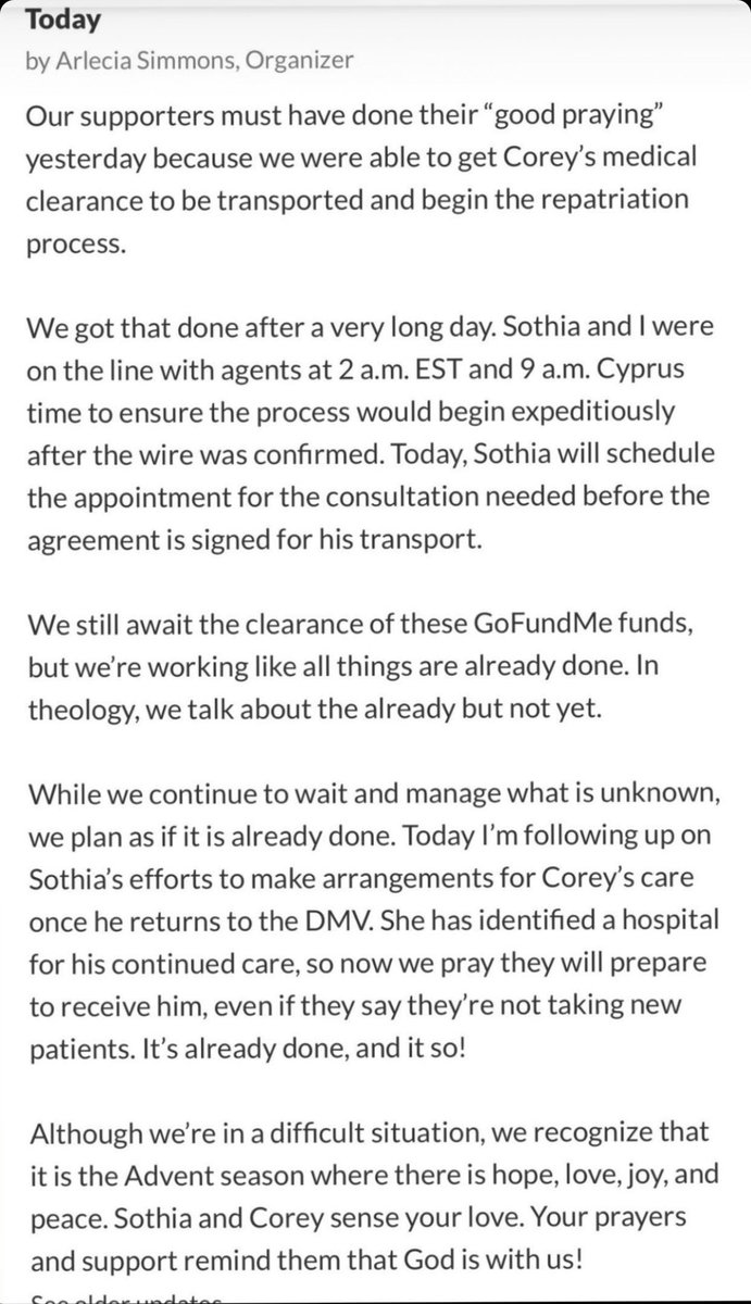 Update on <a href="/gbwop1/">Wop</a> ....🙏🏾🙏🏾 Thanks to everyone for the donations and the prayers so far, greatly appreciated!!! Ask if you can continue to pray to get him home safe as soon as possible!!! ❤️
