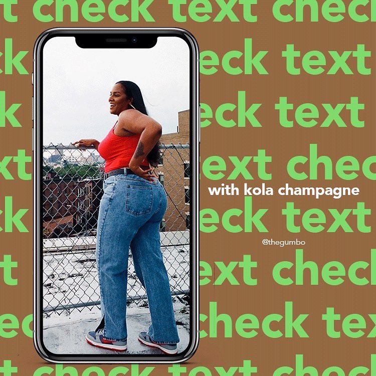 thegumbo's tweet photo. the latest installment in our #textcheck series is here!!! and since it’s #djdecember, we talked to @_kolachampagne_ about her work as a dj, audio engineering, her ideal party, and more.

read it all here: https://t.co/R2sWNBFAVW https://t.co/h3E2hCHvgz
