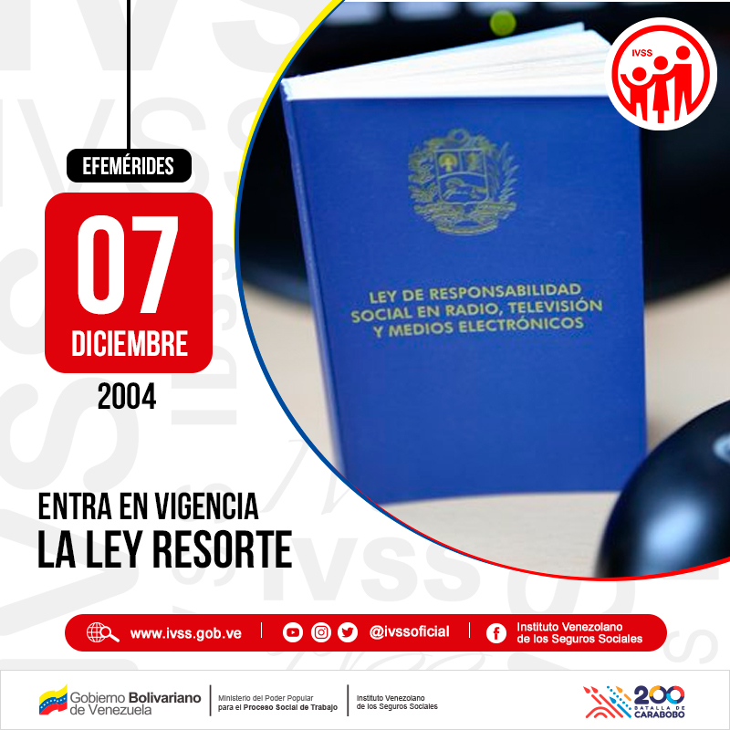 MagaGutierrezV's tweet photo. #Hoy conmemoramos la entrada en vigencia de la Ley de Responsabilidad Social en Radio y Televisión en Venezuela, mejor conocida como la Ley Resorte. #VenezuelaSeRespeta #SomosGarantíaDeSeguridadSocial @NicolasMaduro @ConCiliaFlores
@ViceSocialT_ve 
@min_joserivero https://t.co/YfPPRV4XEq