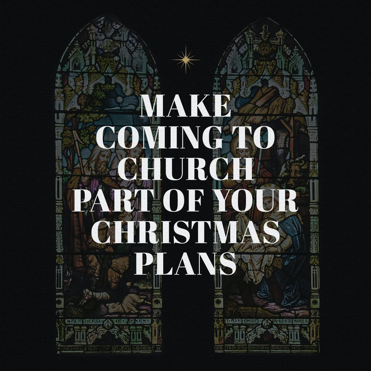 We are saving you a seat! 

Dec. 12 Christmas Night of Worship | 6pm
Dec. 24 Christmas Eve | 3 &amp; 4:30pm
Dec. 26 One service only | 10am
