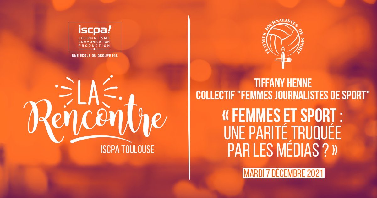 C’est #larencontre avec le collectif Femmes Journalistes de Sport ! La journaliste @TiffanyHenne a  échangé avec nous autour de la question 'Femmes et Sport : une parité truquée par les médias ?' Un grand merci à elle ! ✨ #OccuponsLeTerrain #journalisme @iscpaToulouse