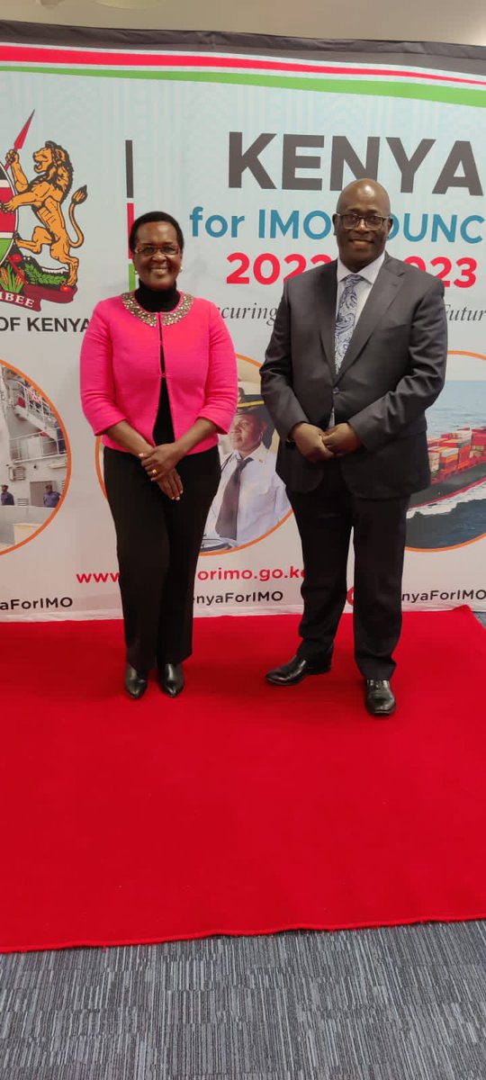 MaritimeKE's tweet photo. A charm offensive seeking support for Kenya's election to @IMOHQ Council during the December 10 elections continues in earnest spearheaded by @Nancykarigithu and Kenya's High Commissioner to UK @MEsipisu @kmakenya @KenTrade_G2B @StateHouseKenya #KenyaforIMO  @JamesMacharia_ https://t.co/wF8QadY0K8