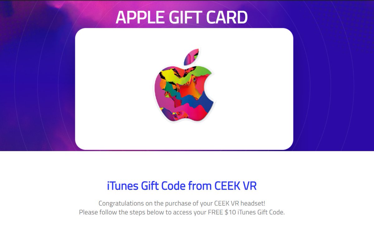 (13/20) Hatta #CEEK VR Headset’ini satın alan müşterilerine 10 dolarlık bir Apple hediye kartı da hediye ediyor.