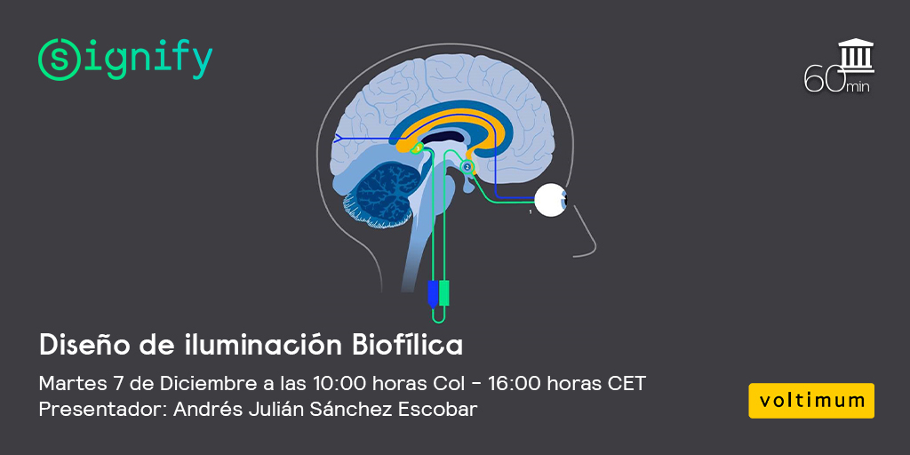SignifyCAM's tweet image. ¿Quieres saber más sobre la iluminación Biofílica? 
Descubre las soluciones de iluminación para la comprensión esencial del ciclo circadiano a través de este Webinar el día martes 7 de diciembre. 
¡Inscríbete haciendo clic aquí! signify.co/32WqE71