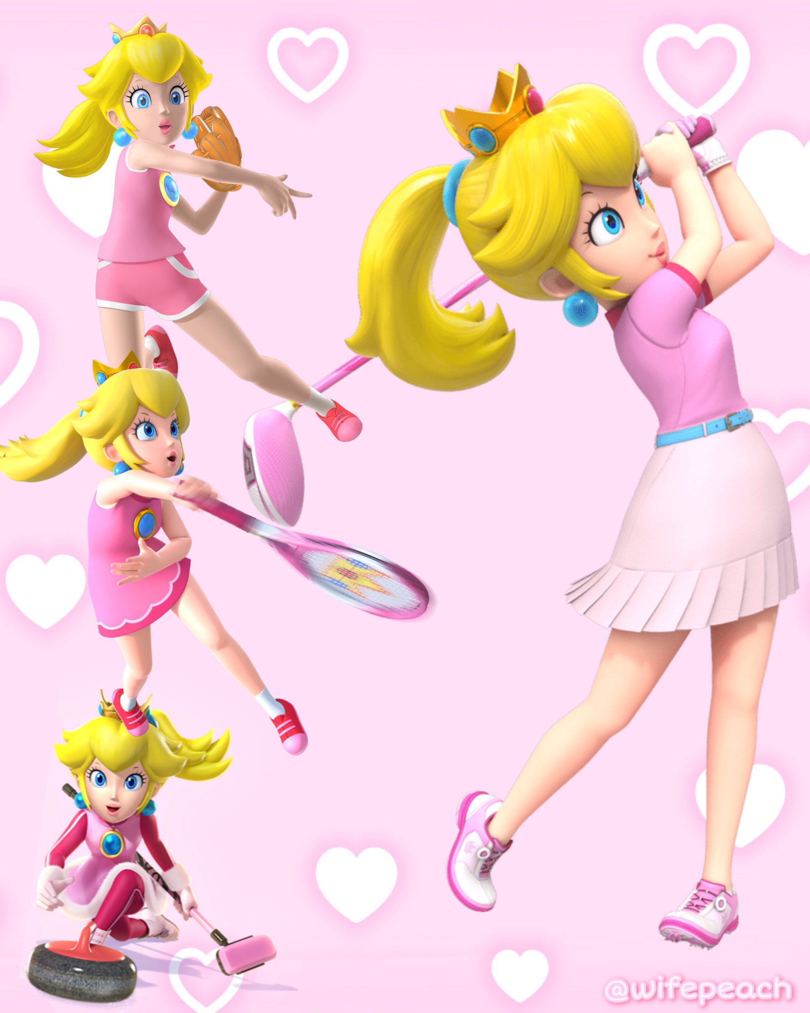 Lexi Bun on X: Peach is a sports queen!! 💖 #PrincessPeach #supermario  #Nintendo  / X