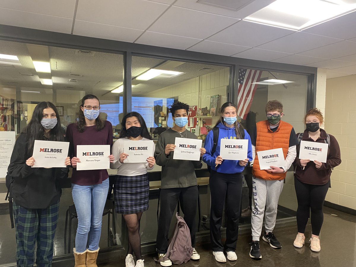 Congrats to the winners of our Q1 M.E.L.R.O.S.E. Awards (given to 11th-graders).  Many students were nominated by staff.  So proud of our student body.  <a href="/melrosemerrill/">Jason Merrill</a>