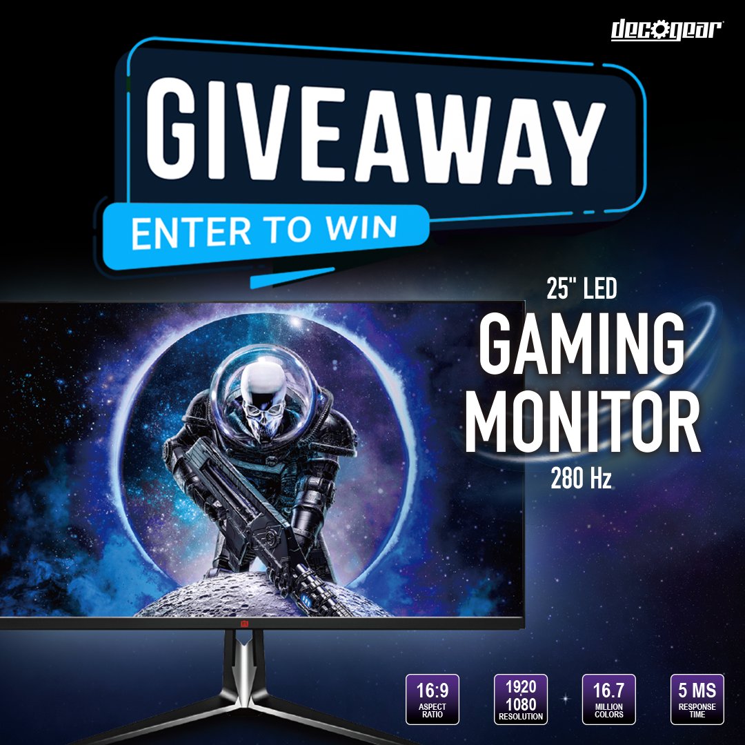 deco_gear's tweet photo. 💥 NEW GIVEAWAY ALERT💥

We are excited to announce that we are giving away a Deco Gear 25" Ultrawide LED TN Gaming Monitor!

To enter:
1. MUST FOLLOW US —> @deco_gear
2. RETWEET this post
3. TAG a friend who would love to win! (more tags= more entries)

Winner selected on 12/14! https://t.co/EeK0AmMK4S