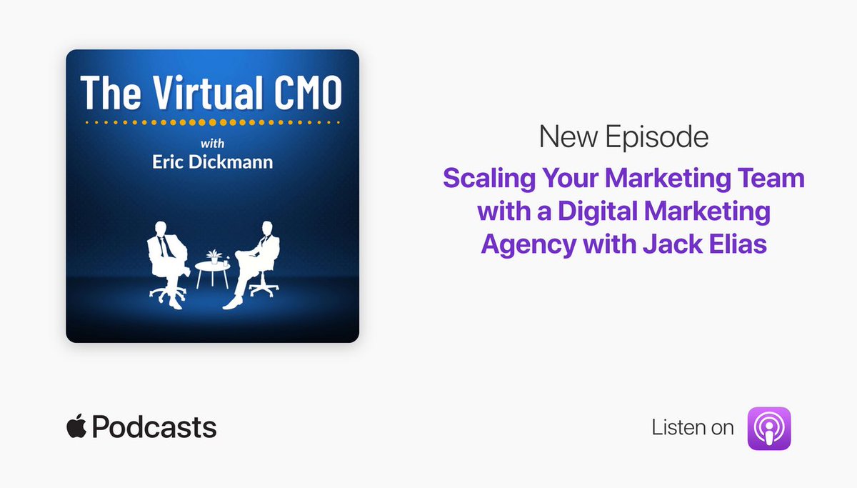 edickmann's tweet photo. As technology evolves, marketing agencies are adopting new ways of doing business. Jack Elias, Co-Founder @empowerai, talks about putting the power of a digital agency in your pocket! https://t.co/I1HB5eC3sv

#digitalmarketingagency #ai #virtualcmo #marketingpodcast https://t.co/5fy5QLXXtZ