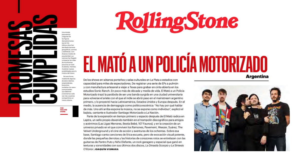 Rolling Stone fusionó sus ediciones de España, Colombia, Miami y Argentina en formato online. Y, en su primera edición, El Mató tiene su lugar destacado.
Escribió <a href="/joaquinvismara/">Joaquín Vismara</a> y la foto es de <a href="/AdlerGuido/">Guido Adler</a>