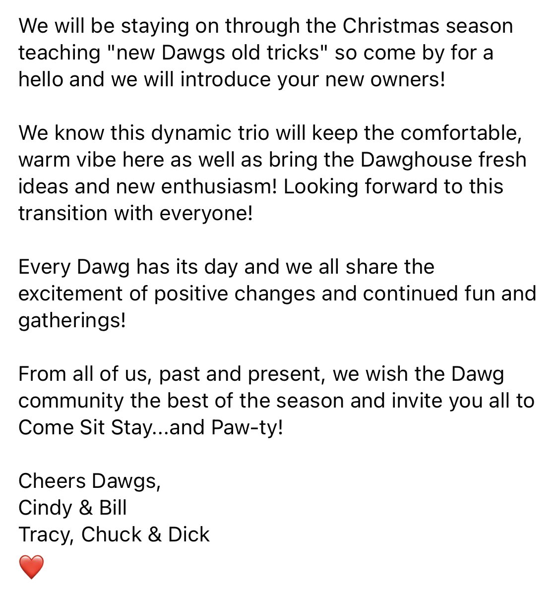 Exciting announcement from the Dawghouse! 🐾 🐶