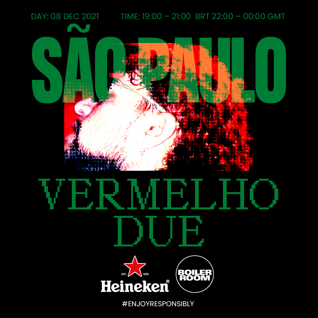 Boiler Room x <a href="/Heineken/">Heineken</a> are back for the second São Paulo takeover, an immersive AR-led broadcast created in partnership with Brazilian art and design studio The force X. Featuring local creative forces Vermelho &amp; Due. Wednesay. Tune In: blrrm.tv/vermelho