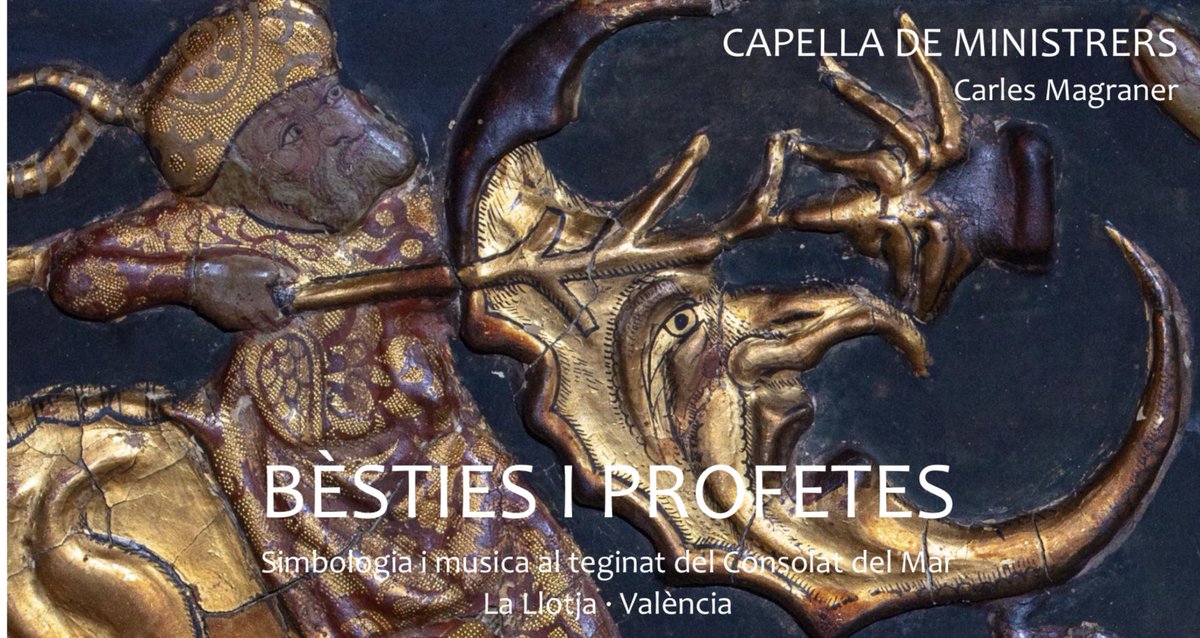 CDMinistrers's tweet photo. Bèsties i profetes. Llotja de la seda. Dissabte 11/12 18h. La proposta musical de Capella de Ministrers, per al 25 aniversari de la declaració de Llotja com a Patrimoni de la Humanitat per la Unesco, recupera la música vinculada a la figuració de la sostrada del Consolat del Mar. https://t.co/xL9ihQoawY