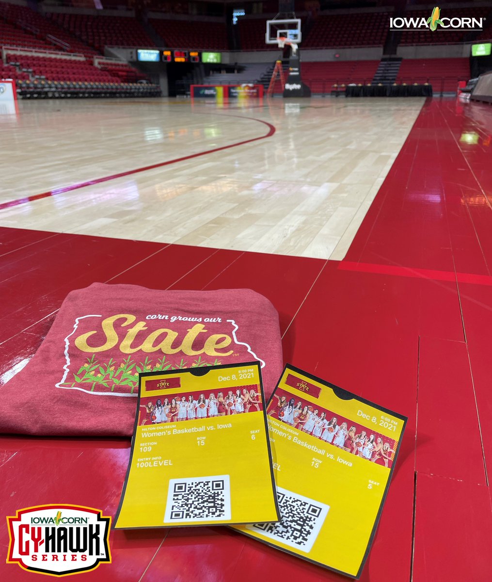 CycloneATH's tweet image. Corn grows our state! @iowa_corn wants to send 2 tickets for tomorrow's @CycloneWBB matchup vs Iowa and a FREE t-shirt to one lucky winner! One person who likes and RT's this post will be selected to win! Good luck and Go Cyclones! 🚨🌪️