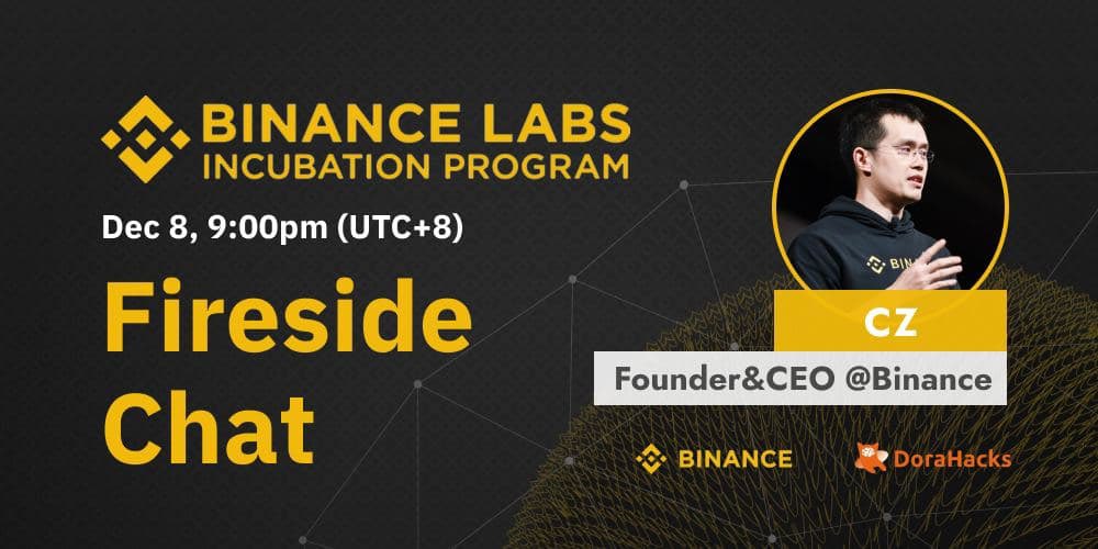 ANNOUNCEMENT: Our team will be participating in a Fireside Chat with <a href="/binance/">Binance</a> founder and CEO <a href="/cz_binance/">CZ 🔶 BNB</a> December 8th 1pm UTC!

This will be streamed LIVE on YouTube tomorrow!