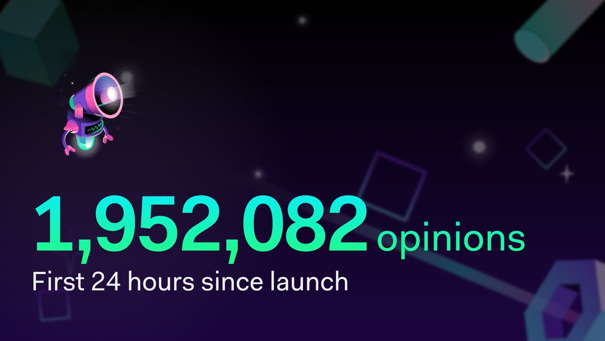 LunarCrush's tweet photo. LunarCrush Opinions™ has been live for only 24 hours. In that short time we've already seen nearly 2 million unique opinions on the crypto market!

Learn more at https://t.co/rVo9uRSzFO.

Give your opinion and get rewarded at https://t.co/Ye6YvnZvWg. https://t.co/7HPv67geVg