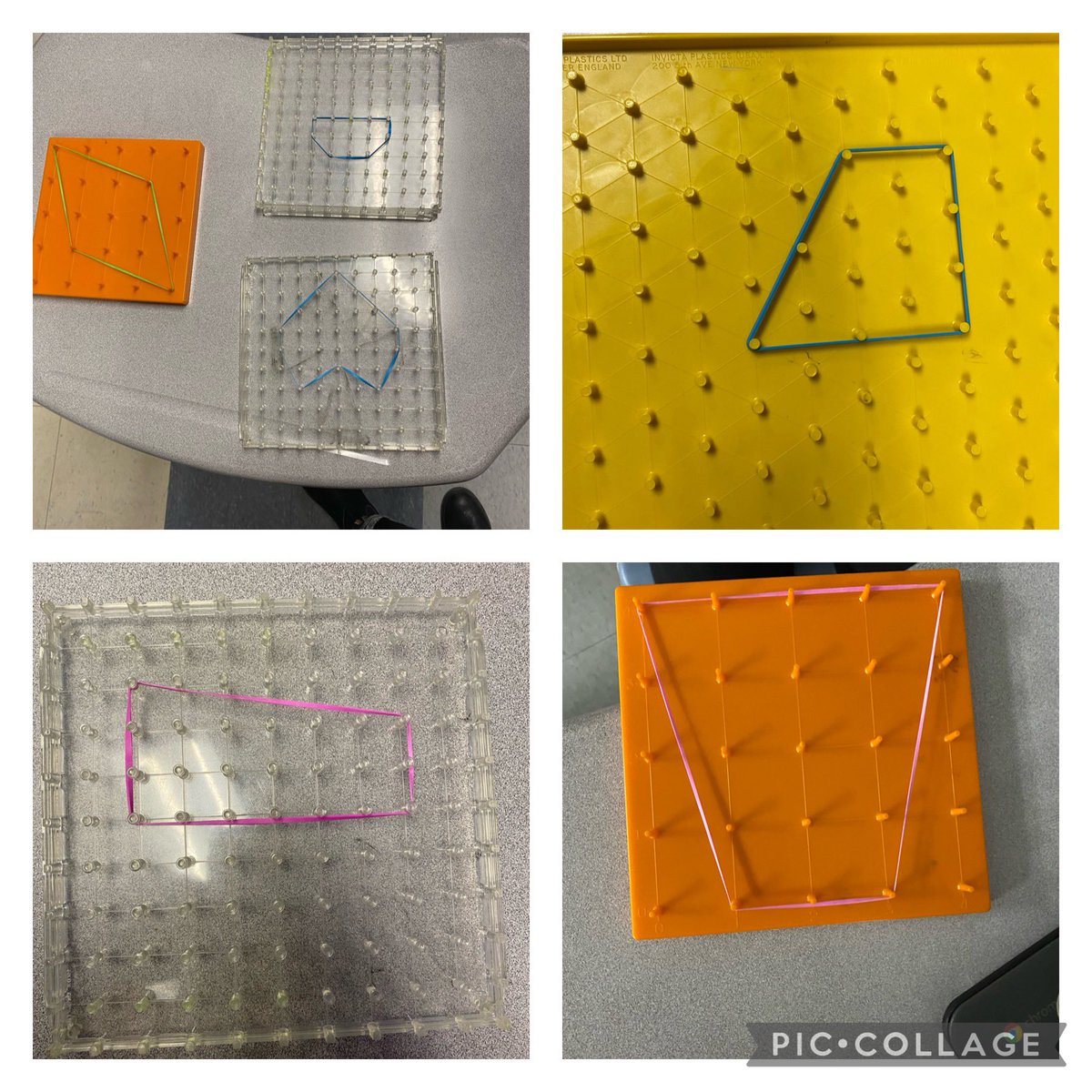 Exploring Geoboards and creating and solving riddles kept us busy today. S’s shared which clues and strategies helped them the most after we completed them. What clues help you the most?