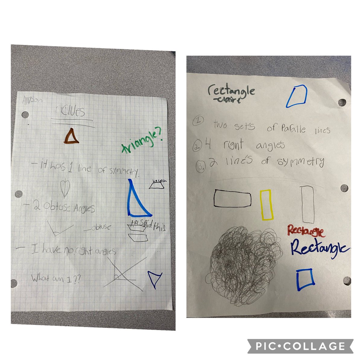 KaldewaySam's tweet photo. Exploring Geoboards and creating and solving riddles kept us busy today. S’s shared which clues and strategies helped them the most after we completed them. What clues help you the most? https://t.co/BTPLJyrsCn