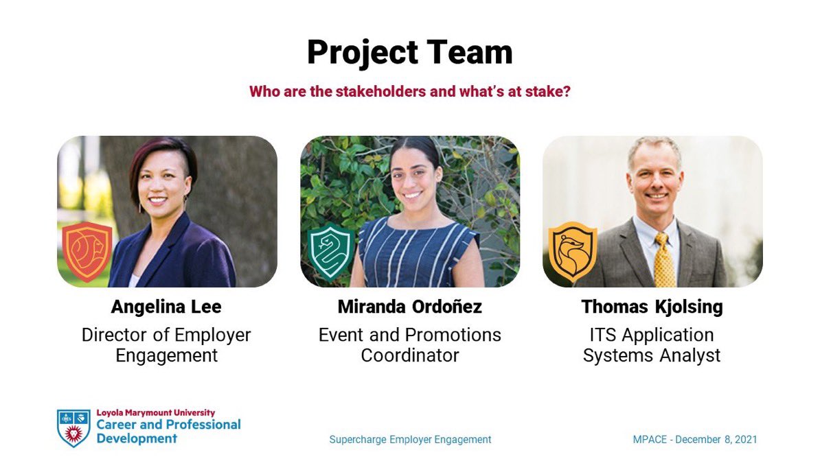 brandengrimmett's tweet photo. .@LMUCareers was selected to present at this week’s @MPACEnews conference in Anaheim. “Supercharge Employer Engagement: Strategic Relationship Management” starts @ 4pm tomorrow. Good luck Angelina Lee, Thomas Kjolsing & @MirandaOrdonez! Details: https://t.co/DHkVFTmYvG #MPACE21 https://t.co/amjKoAIis4