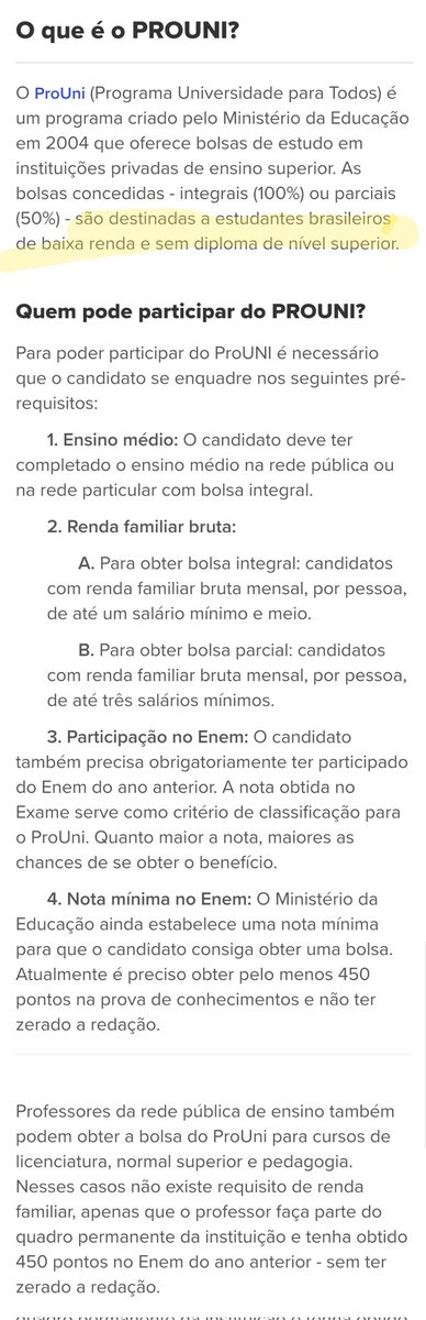 gusstvs's tweet photo. @Eriton_Brito @cinemaefuria @JovemPanNews Agora sim, só brasileiros baixa renda vai fazer o ProUni https://t.co/QLMmsWFWzK