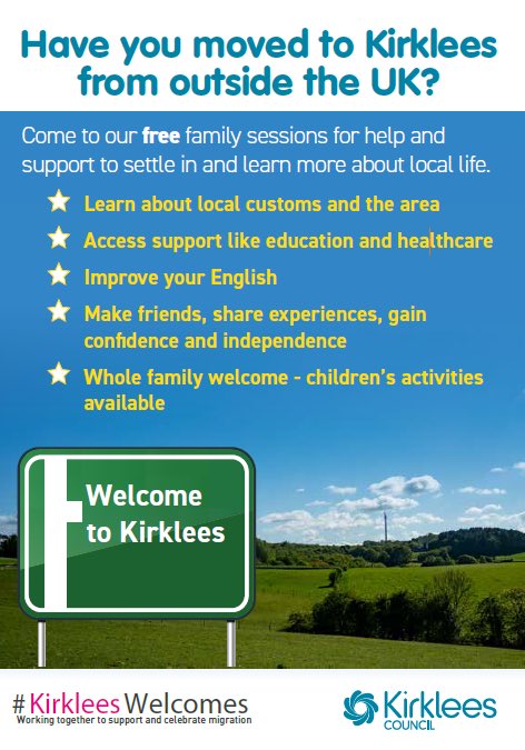 CanalGwen_15's tweet photo. Lovely Monday afternoon #BatleyLibrary #KirkleesWelcomes taking place here & in various locations.
Free family sessions offering support to help you settle in & learn more about local life.Big friendly warm welcome awaits! @KirkleesCI https://t.co/G2mzOcNDdR