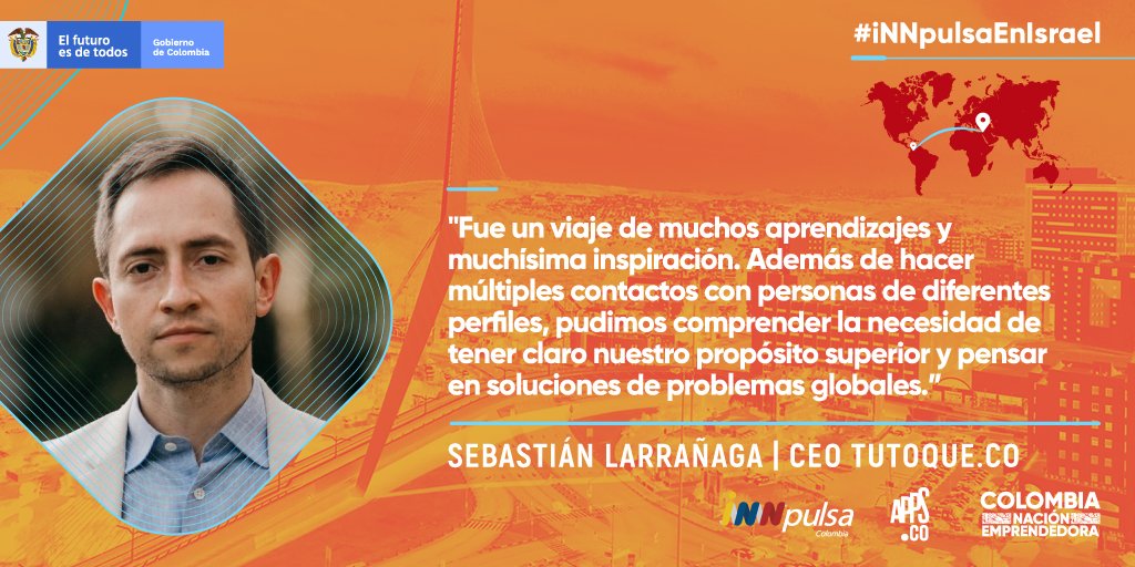 InnpulsaCol's tweet photo. #Entérate🇨🇴| @tuToqueco permite a los artistas ofrecer sus servicios de forma sencilla para que personas y empresas puedan buscar y contratar de forma ágil y asequible🤩. @sebastianlarra participó de la misión de #iNNpulsaEnIsrael 🇮🇱 y hoy compartimos un poco de su experiencia👇 https://t.co/mf07yzcKeF