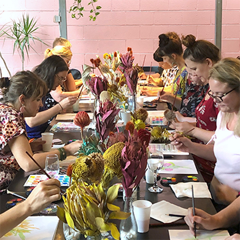 Woodfordia's tweet photo. Artfolk's watercolour, sculptural decor, air-dry plates & mixed media workshops are always in hot demand at #Bushtime! You'll learn skills & take home a beautiful piece of work. See https://t.co/8ATr8Mdwzi for schedules. #jinibara #greatoutdoors #woodfordia #thisisqueensland https://t.co/ixQeDf2mMc