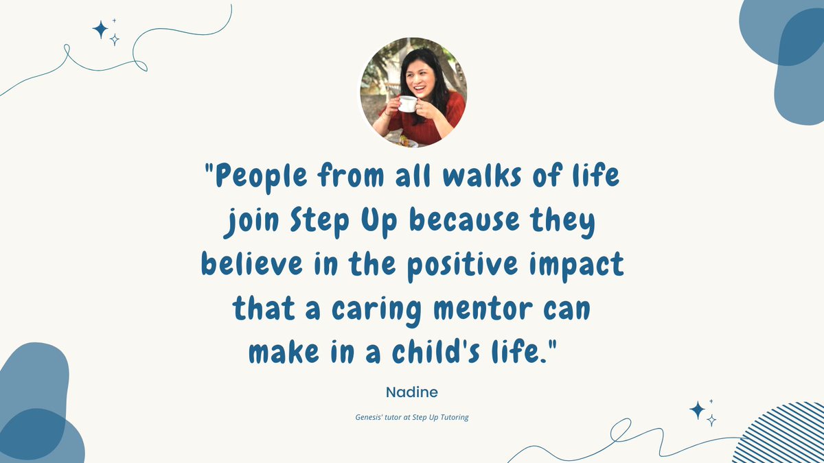 stepuptutoringg's tweet photo. Once a tutor, always a tutor: meet Nadine, an incredible #StepTutor who greatly impacted our community! 💙
Nadine joined us because of the risk of under-resourced students falling behind – including the pandemic’s “impact on their emotional well-being.” https://t.co/hZq9m2jQIg